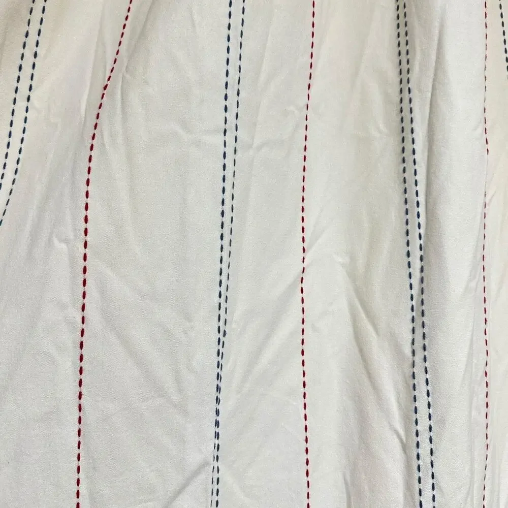 Pottery Barn Kids Pickstitch Curtain Red and Blue  44 x 63